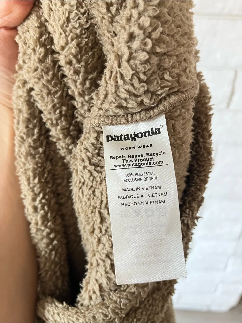 Patagonia Los Gatos 1/4 zip Fleece Tan Sweater Size Large
